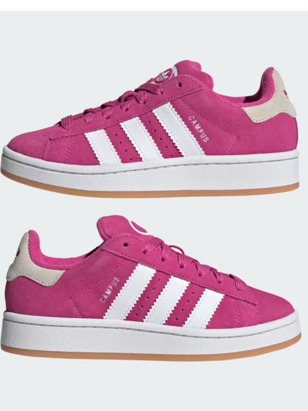 adidas Campus 00s J Semi Lucid Fuchsia White Gum Sneakers NWT Youth 6.5 / Women’